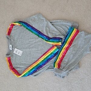 Lola + the Boys Rainbow Sequin Set